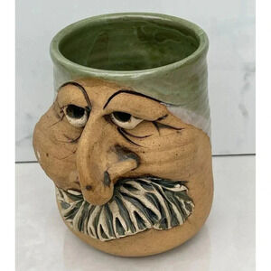 Homestead Hand Made Mug Funny Face Artistic Unique Crafted Drinkware 5.5"x3.75"